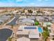 Great view of desert community, home with solar panels, pool and spa at 8911 Lansberry Ct, Las Vegas, NV 89147
