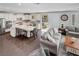 Open concept kitchen and living room with island, modern appliances, and access to the outdoor patio at , Las Vegas, NV 89138