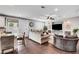 Open living area with sliding doors to the outdoor patio and pool, seamless for indoor outdoor living at , Las Vegas, NV 89138