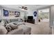 Comfortable loft with plush seating, sports memorabilia, and an open doorway leading to another room at , Las Vegas, NV 89138