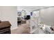 Spacious loft area with comfortable seating, sports memorabilia, and a view of the staircase and downstairs at , Las Vegas, NV 89138