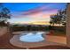 Beautiful pool and spa with mountain views and desert landscaping at 1221 Diamond Valley St, Henderson, NV 89052