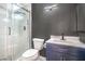 Modern bathroom with glass enclosed shower and updated vanity at 1574 Teardrop St, Las Vegas, NV 89142
