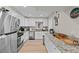 Modern kitchen with stainless steel appliances, white cabinets and plenty of counter space at 2712 Holmes St, North Las Vegas, NV 89030