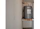 Image of a newer, gray water heater with copper piping, shelf-mounted in a small alcove at 3150 Soft Breezes Dr # 2046, Las Vegas, NV 89128