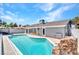 Backyard pool area with easy access from the house at 4417 Saint Andrews Cir, Las Vegas, NV 89107