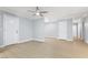 Neutral room with light hardwood floors and a ceiling fan at 4998 Rappahanock St, Las Vegas, NV 89122