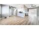 Open-concept living area with modern floors and neutral paint at 508 Van Dornum Ave, Henderson, NV 89011