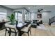 Open concept dining area featuring modern furnishings with connecting view to living room at 649 Tranquil Jade St, Las Vegas, NV 89138
