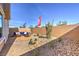 A well-maintained backyard featuring desert landscaping and a seating area at 794 Calm Crystal Ct # Lot 139, North Las Vegas, NV 89081