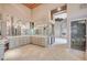 Spacious bathroom with dual vanity, tile floor and granite countertop at 9713 Highridge Dr, Las Vegas, NV 89134