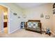 Light-filled Bedroom with a crib and playful decorations on display at 10931 Sardinia Sands Dr, Las Vegas, NV 89141