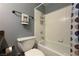 Cozy bathroom with tiled walls and a shower-tub combination at 1800 Edmond St # 218, Las Vegas, NV 89146