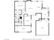 Detailed floor plan showcasing the layout of the home, including the kitchen, bedrooms, and bathrooms at 2704 Miraflores Ave, Las Vegas, NV 89102