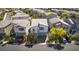 Aerial view of a two-story home featuring desert landscaping and a two-car garage at 28 Verde Rosa Dr, Henderson, NV 89011