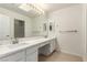 Bathroom with a double sink vanity, and granite countertops at 3246 Brookfield Dr, Las Vegas, NV 89120