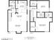 Floorplan showing the layout of both stories at 3249 Dayflower St # C, Las Vegas, NV 89121