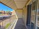 A covered balcony with an outdoor storage closet offers privacy and scenic views at 4400 Sandy River Dr # 4, Las Vegas, NV 89103
