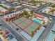Aerial view of well maintained tennis courts, a great amenity for active residents at 4400 Sandy River Dr # 4, Las Vegas, NV 89103