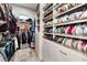 Spacious walk-in closet with shelving for shoes and clothing at 5865 Alice Landing Ct, Las Vegas, NV 89149