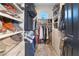 Neatly organized walk-in closet with shelving and hanging space at 5865 Alice Landing Ct, Las Vegas, NV 89149