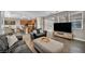 An open-concept design showcases the seamless connection between the living area and gourmet kitchen at 617 Apricot Rose Pl, Las Vegas, NV 89138