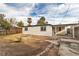 Backyard featuring a circular brick feature and block wall at 617 Stanford St, Las Vegas, NV 89107