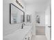 Modern bathroom with a vanity and a framed mirror at 700 Carnegie St # 3913, Henderson, NV 89052