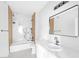Sleek bathroom features a vanity, mirror, and tiled shower and tub at 700 Carnegie St # 3913, Henderson, NV 89052