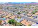 Aerial view of a residential neighborhood with mountains in the background at 729 Scottsdale St, Henderson, NV 89002