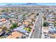 Neighborhood aerial view showcasing community layout and nearby mountain views at 729 Scottsdale St, Henderson, NV 89002
