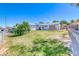 Home exterior with a well-maintained lawn and mature trees on a sunny day at 729 Scottsdale St, Henderson, NV 89002