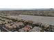 Bird's-eye view showcases a residential community, with neatly arranged homes and community spaces at 10617 Hartford Hills Ave, Las Vegas, NV 89166