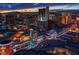 Nighttime cityscape view of Las Vegas, showcasing illuminated buildings and lively streets for an energetic urban atmosphere at 150 Las Vegas Blvd # 1608, Las Vegas, NV 89101