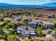 An aerial view of the neighborhood, the Las Vegas skyline, and desert landscape at 2 Yorkridge Ct, Henderson, NV 89052