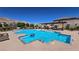 Community pool featuring a pergola, lounge seating and mountain views at 3434 Boleo Ct, Las Vegas, NV 89141