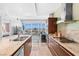 Modern kitchen seamlessly flows to a living area with picturesque cityscape views at 4471 Dean Martin Dr # 1502, Las Vegas, NV 89103