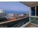A spacious balcony with stunning views of the Las Vegas skyline at 4575 Dean Martin Dr # 2701, Las Vegas, NV 89103