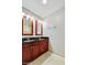 Elegant bathroom featuring double sinks and updated fixtures at 4575 Dean Martin Dr # 2701, Las Vegas, NV 89103