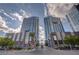 Exterior of condominium with retail stores at its base at 4575 Dean Martin Dr # 2701, Las Vegas, NV 89103