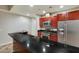 Contemporary kitchen with stainless steel appliances, ample countertop space and plenty of natural light at 4575 Dean Martin Dr # 2701, Las Vegas, NV 89103