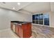 Bar counter area in the kitchen featuring wood-patterned floors and city views at 4575 Dean Martin Dr # 2701, Las Vegas, NV 89103