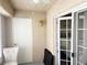 Exterior patio area with textured walls and access to the backyard at 5201 S Torrey Pines Dr # 1253, Las Vegas, NV 89118