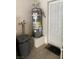 Water heater with water softener and other appliances near back door at 5201 S Torrey Pines Dr # 1253, Las Vegas, NV 89118