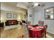 Open-concept living space featuring a dining table and a view of the living room at 5250 S Rainbow Blvd # 1084, Las Vegas, NV 89118