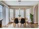 Dining area featuring a modern table and chairs, a decorative rug, and a plant in a vase at 7949 Long Beach St, Las Vegas, NV 89139