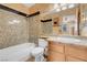 Bathroom with granite finishes and bright lighting at 8024 Hackberry Dr, Las Vegas, NV 89123