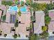 Bird's eye view showcases the home's prime location within a well-maintained community and its private backyard pool at 820 Colina Alta Pl, Las Vegas, NV 89138