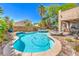 Backyard pool with jacuzzi and shaded patio at 11219 Playa Bonita Ave, Las Vegas, NV 89138