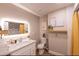 Bathroom with decorative tile accents and bright lighting at 2043 Sombrero Dr, Las Vegas, NV 89169
